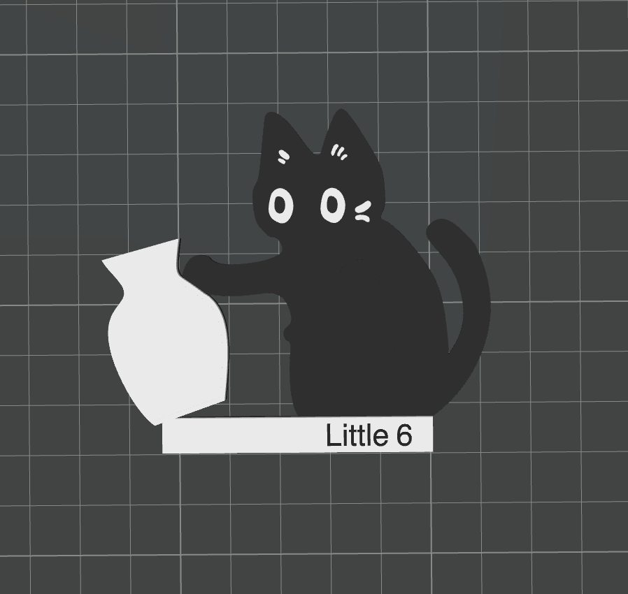Little 6 cat Whisker Keeper - A Tiny Vase for Precious Things