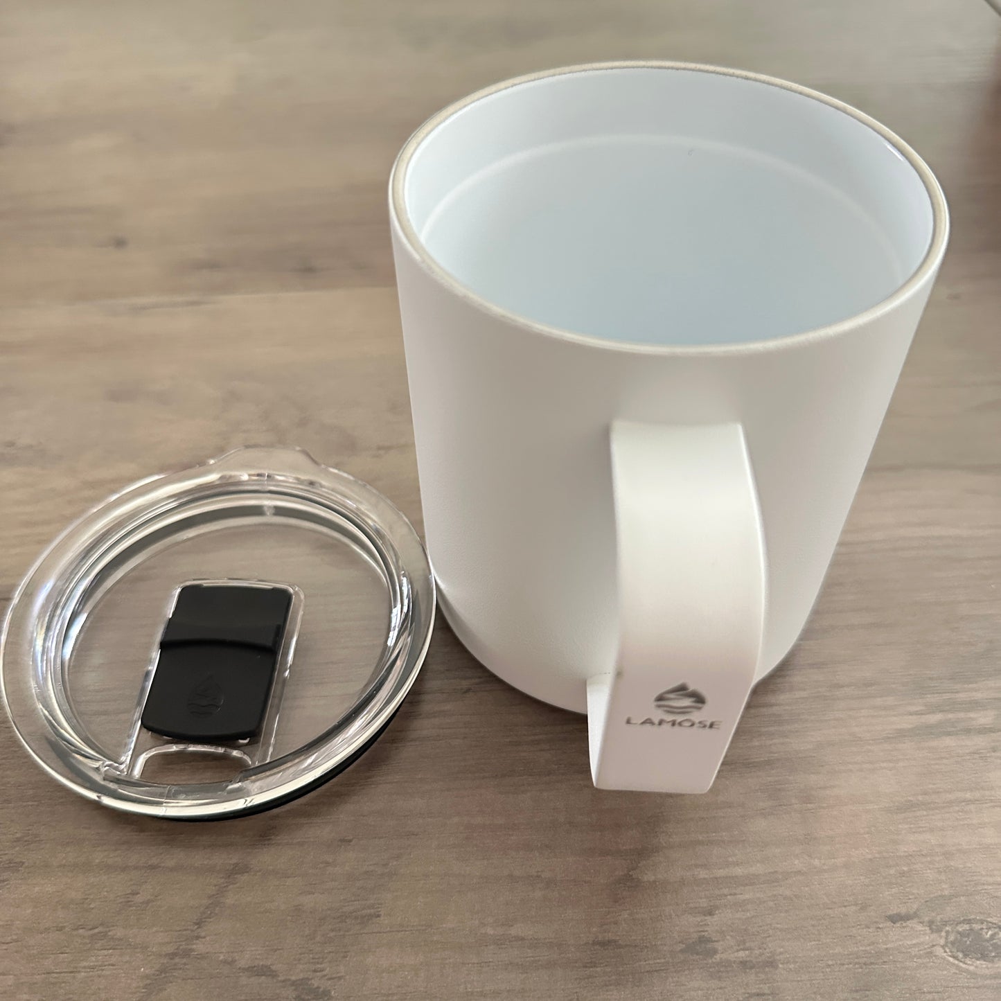LAMOSE 12oz Ceramic Interior Insulated Coffee Mug