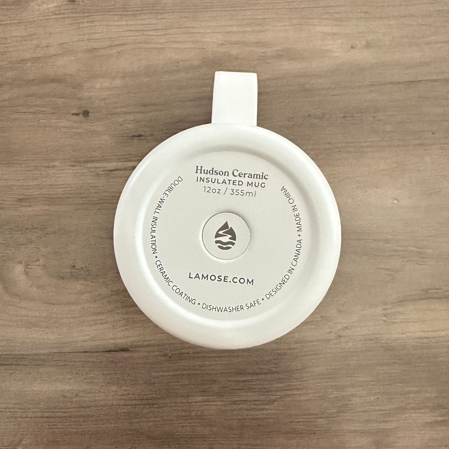 LAMOSE 12oz Ceramic Interior Insulated Coffee Mug
