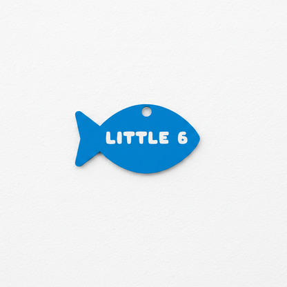 Little 6 Fish Name Tag - A Small Token, Lovingly Demanded