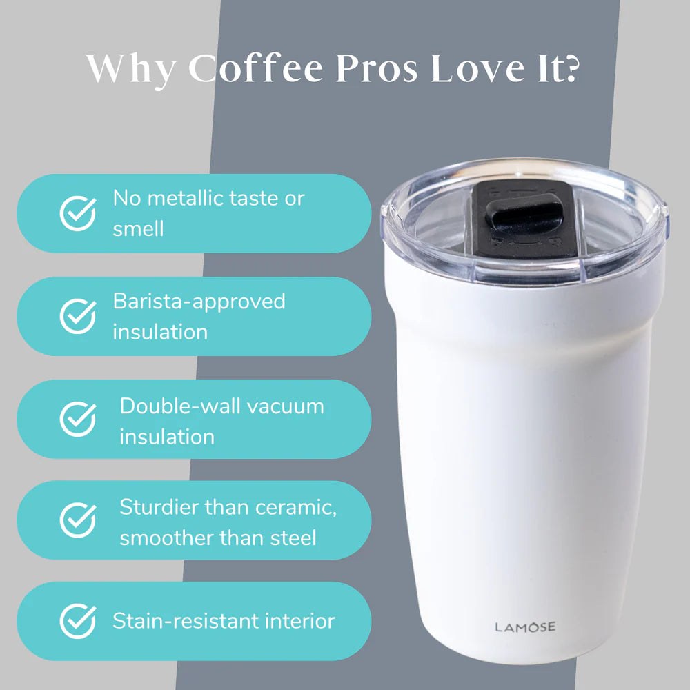 LAMOSE Enamel Coated 12oz Insulated Tumbler