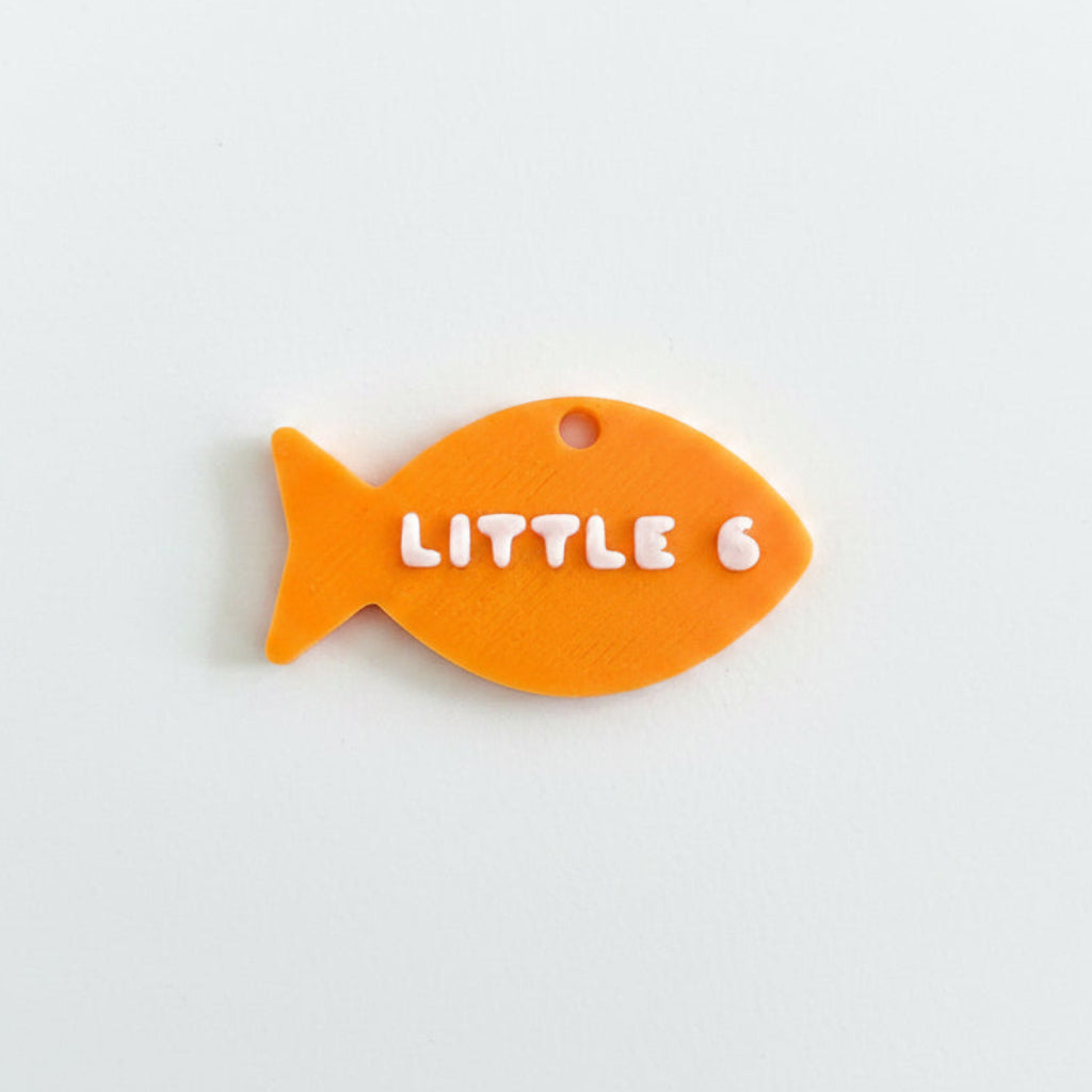 Little 6 Fish Name Tag - A Small Token, Lovingly Demanded