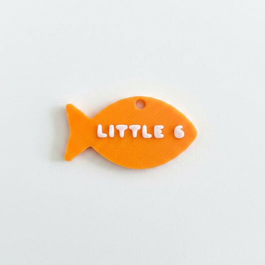 Little 6 Fish Name Tag - A Small Token, Lovingly Demanded