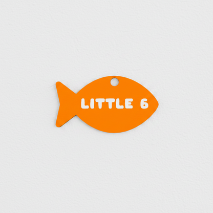 Little 6 Fish Name Tag - A Small Token, Lovingly Demanded