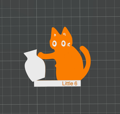 Little 6 cat Whisker Keeper - A Tiny Vase for Precious Things