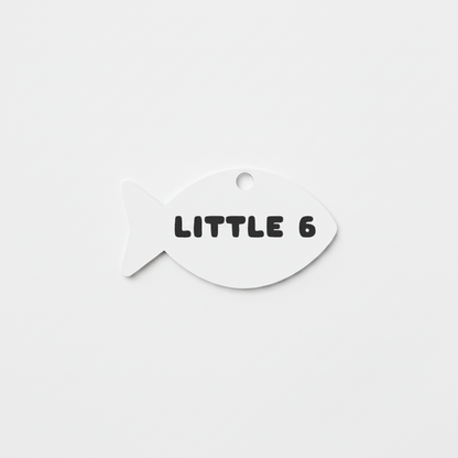Little 6 Fish Name Tag - A Small Token, Lovingly Demanded